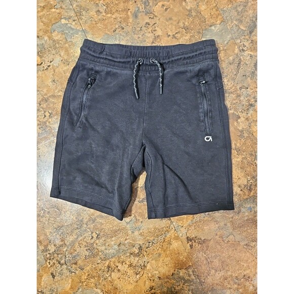 Gap Fit Navy Black Shorts Sz. Lg Zip Pockets Elastic‎ Waist & Drawstring (A171) - Picture 1 of 8